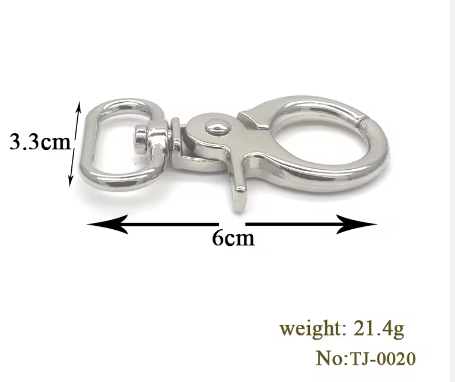 Purse Metal Big Snap Hook | Nickel Trigger Swivel Snap Hook