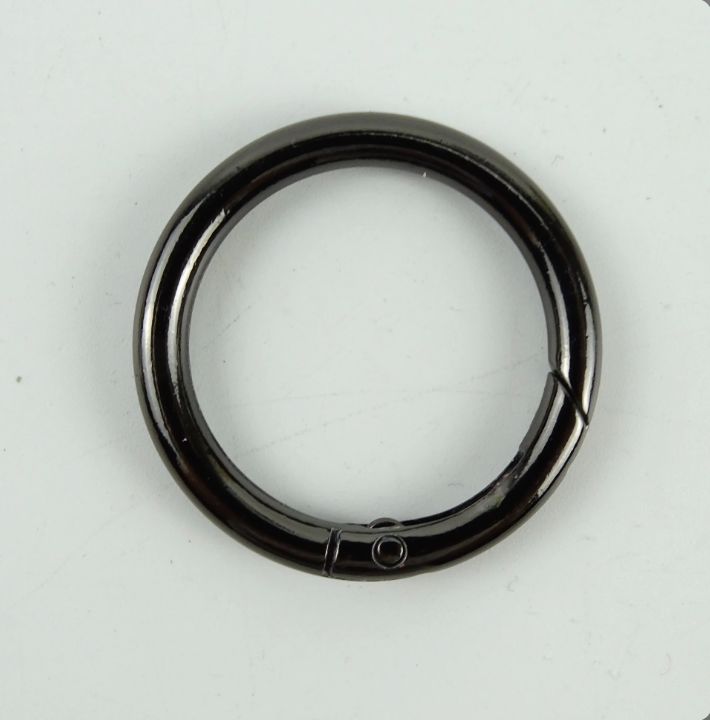 Nickel Plated Round Ring Snap Hook Keyring