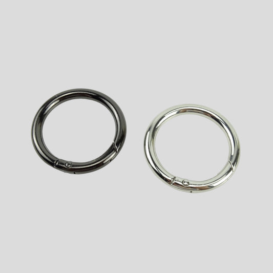 Nickel Plated Round Ring Snap Hook Keyring