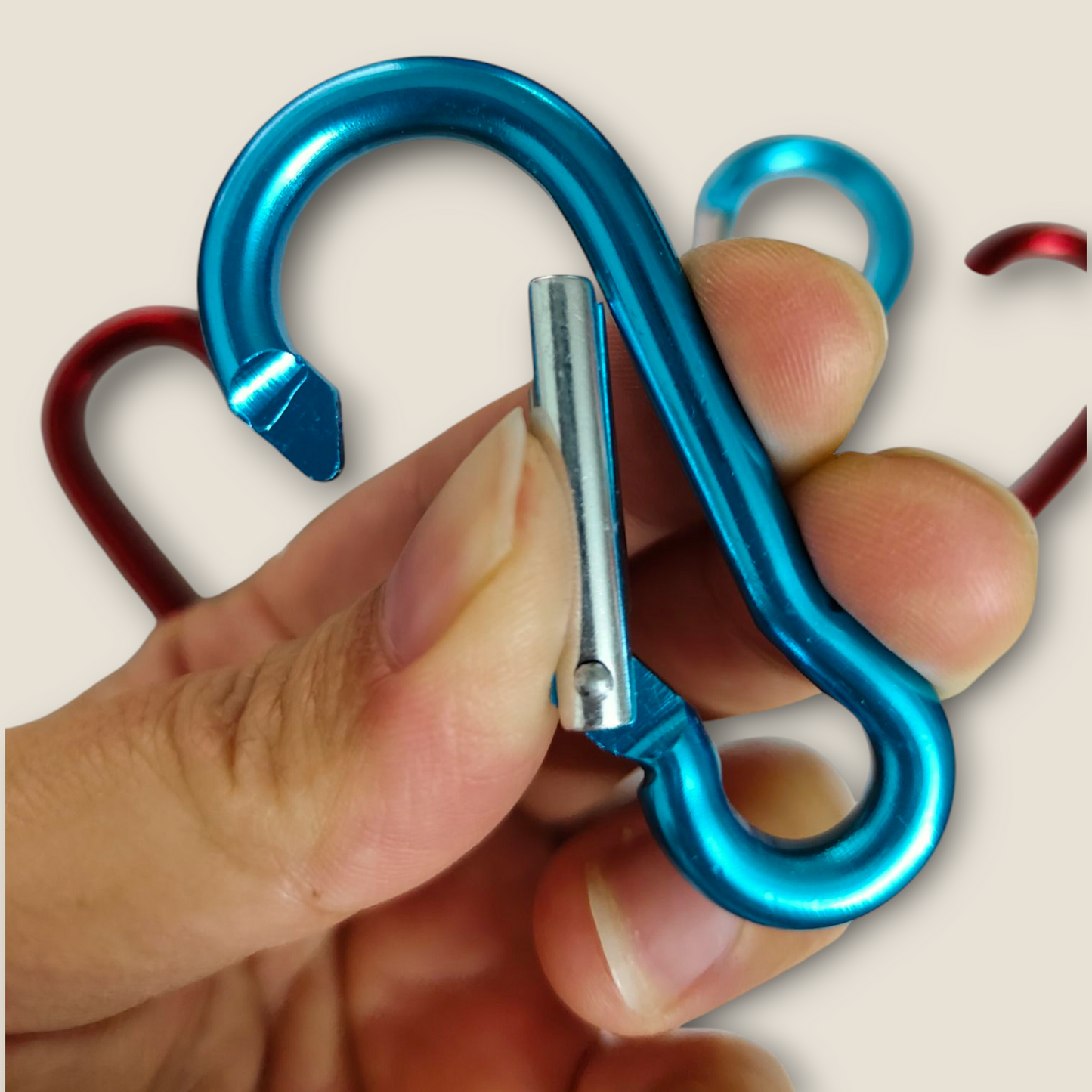 Aluminum Backpack Hook  Buckle Multi-function Carabiner Spring Snap Hook Clip